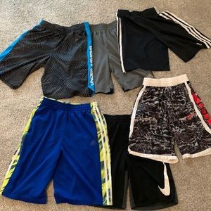 Lot of Boys Nike, Adidas & Underarmour shorts